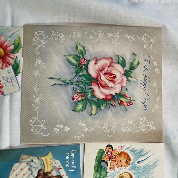 Lot of Kitsch Shower Cards and Wedding Cards - Picture 14 of 14